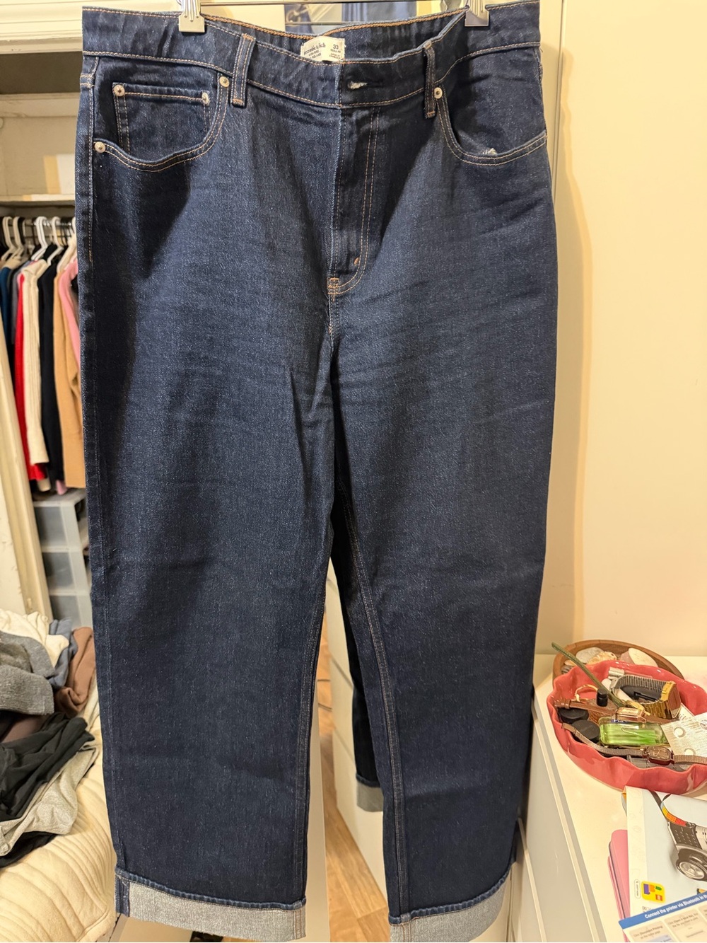 Abercrombie & Fitch Dark Blue High-Rise Women's Jeans